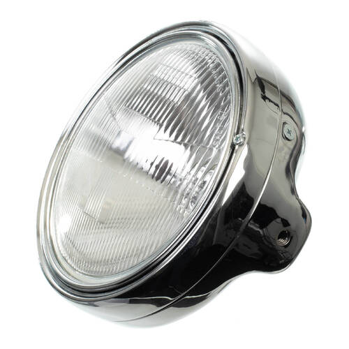 WHITES HEADLIGHT 7" ROUND COMPLETE CHR