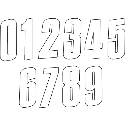 MOTORCYCLE SPECIALTIES MX NUMBER BOARD EURO 150mm - WHITE