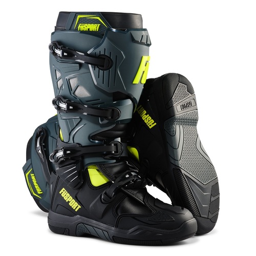 FUSPORT XTREME PILOT XP2 BOOTS GRAY BLACK FLURO YELLOW 39