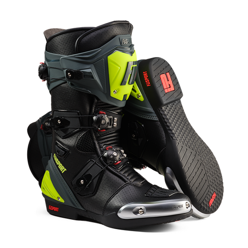 FUSPORT XR1 PERFORATED BOOTS BLACK FLURO YELLOW 40