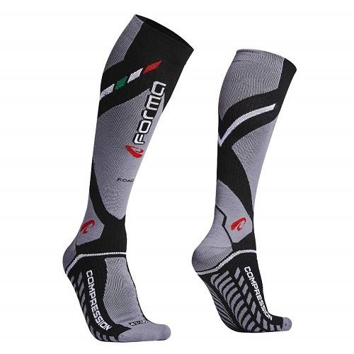 FORMA ROAD COMPRESSION SOCKS BLACK / GREY S