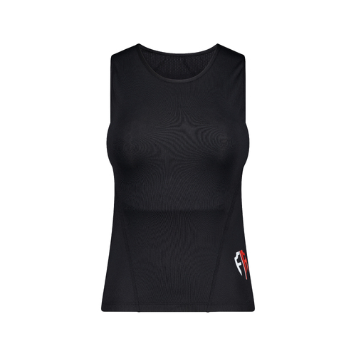 FEMPRO ARMOUR SPORTS SINGLET WITH CHEST ARMOUR POCKET BLACK 6-8