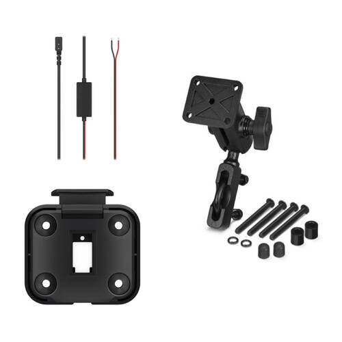 GARMIN HANDLEBAR MOUNT KIT + MOTORCYCLE  MOUNT BRACKET & POWER CABLE