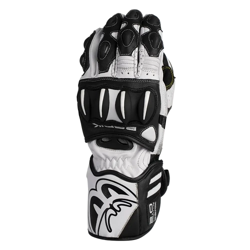 BERIK TRAX LEATHER GLOVES BLACK WHITE S
