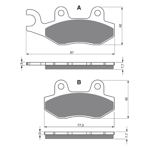 GOLDfren S3 Sintered Sports  Brake Pads - GF002S3