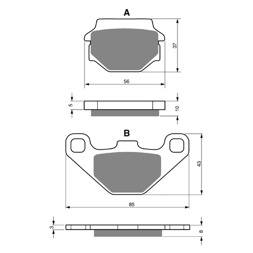 GOLDfren K5 Off-Road Racing  Brake Pads - GF005K5