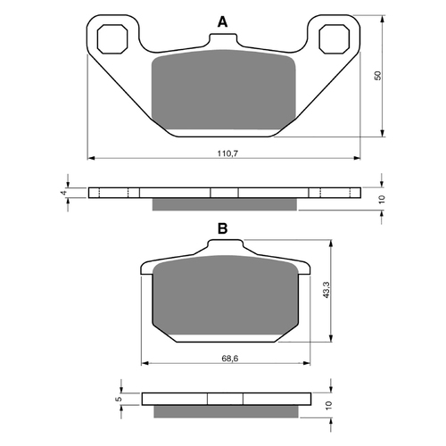 GOLDfren S3 Sintered Sports  Brake Pads - GF037S3