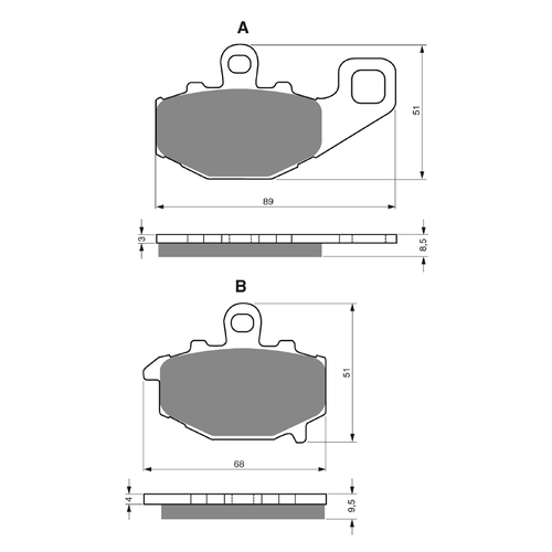GOLDfren S3 Sintered Sports  Brake Pads - GF093S3