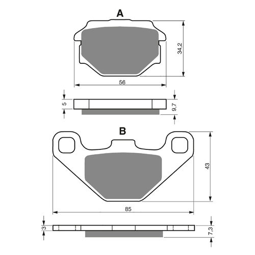 GOLDfren S3 Sintered Sports Brake Pads - GF094S3