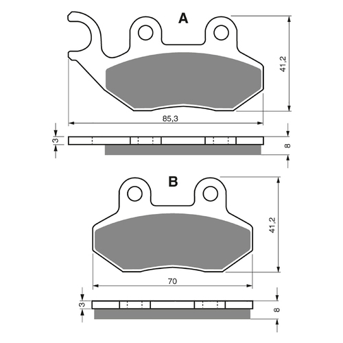 GOLDfren S3 Sintered Sports  Brake Pads - GF174S3