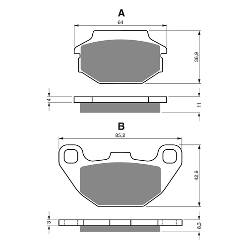 GOLDfren K5 Off-Road Racing  Brake Pads - GF183K5