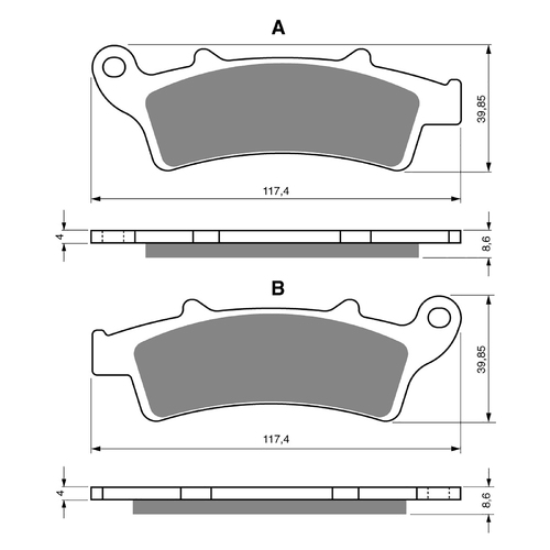 GOLDfren S3 Sintered Sports Brake Pads - GF193S3