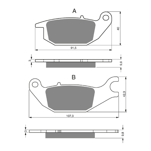 GOLDfren S3 Sintered Sports  Brake Pads - GF221S3