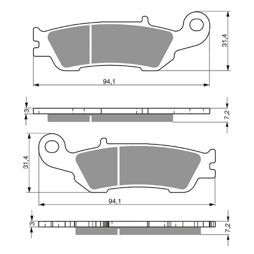 GOLDfren S3 Sintered Sports Brake Pads - GF248S3