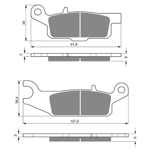 GOLDfren K5 Off-Road Racing  Brake Pads - GF253K5
