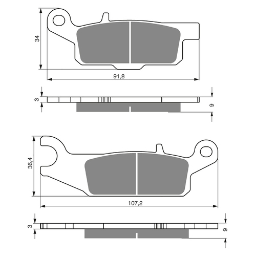 GOLDfren K5 Off-Road Racing  Brake Pads - GF256K5