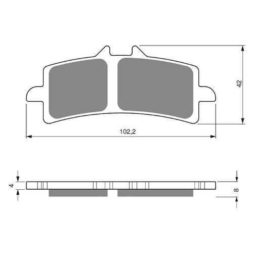GOLDfren S3 Sintered Sports  Brake Pads - GF258S3