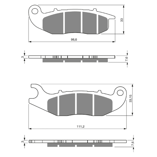GOLDfren K5 Off-Road Racing Brake Pads - GF278K5