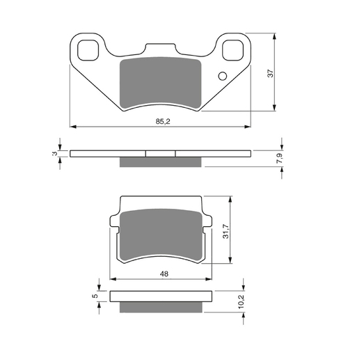 GOLDfren K5 Off-Road Racing Brake Pads - GF288K5
