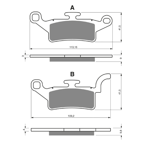 GOLDfren S3 Sintered Sports Brake Pads - GF330S3