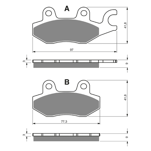 GOLDfren S3 Sintered Sports  Brake Pads - GF332S3