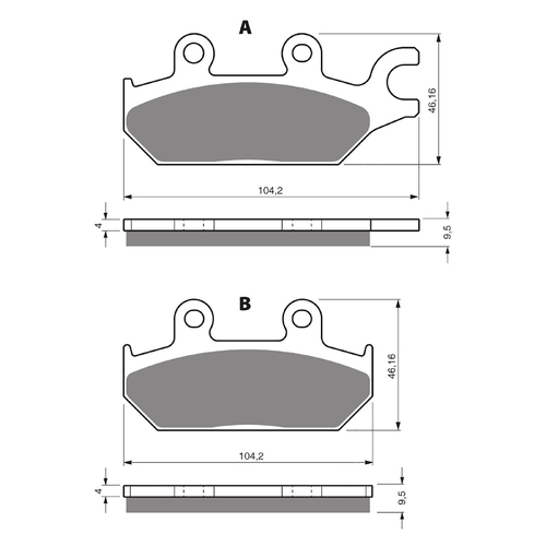GOLDfren K5 Off-Road Racing Brake Pads - GF345K5