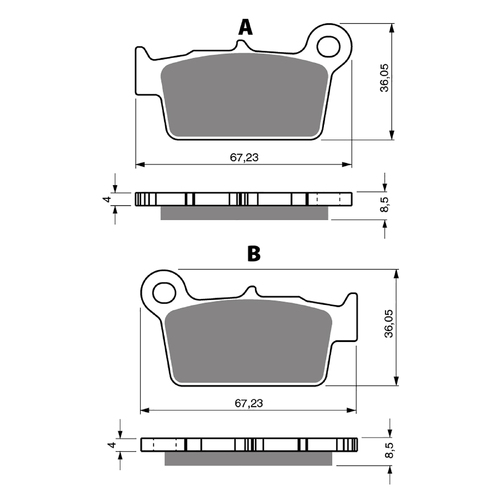 GOLDfren K5 Off-Road Racing Brake Pads - GF346K5