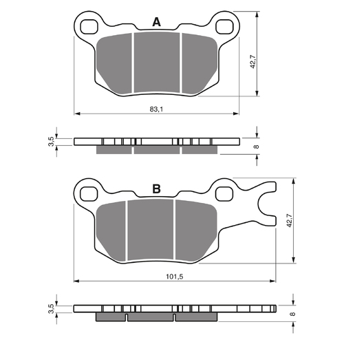 GOLDfren K5 Off-Road Racing  Brake Pads - GF377K5