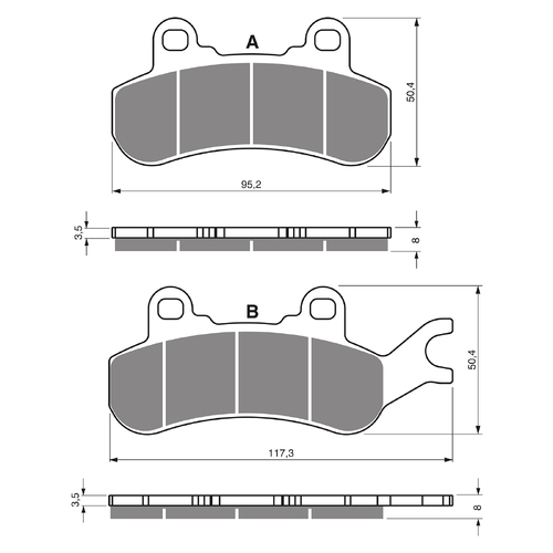 GOLDfren K5 Off-Road Racing  Brake Pads - GF378K5