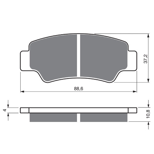 GOLDfren K5 Off-Road Racing  Brake Pads - GF390K5