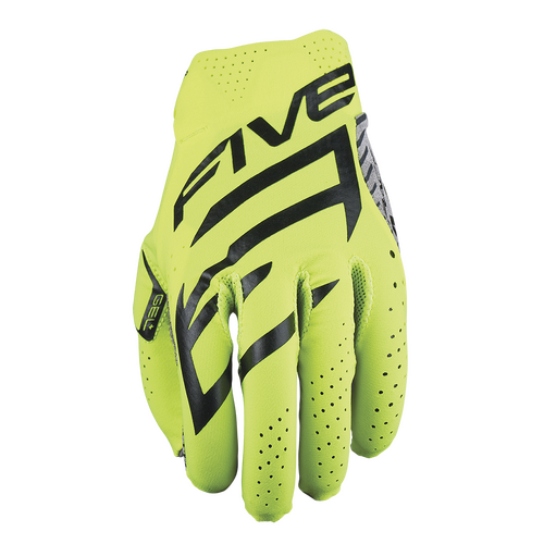 FIVE MXF RACE GLOVES FLURO YELLOW S