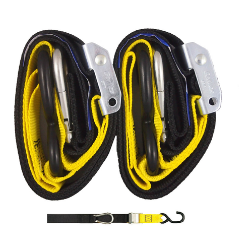 GORILLAS GRIP TIE DOWN 38MM S-HOOK - BLACK / YELLOW LOOP