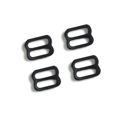 GIANT LOOP 1" METAL TRI-GLIDE SLIDER BUCKLES BLACK (PK OF 4)