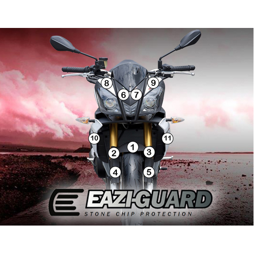 EAZI-GUARD PAINT PROTECTION FILM - APRILIA TUONO V4 R 2011 - 2014  MATTE