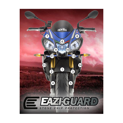 EAZI-GUARD PAINT PROTECTION FILM - APRILIA TUONO V4 2015 - 2017  GLOSS