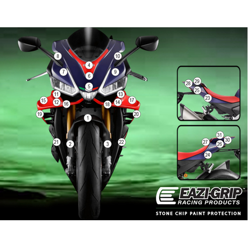 EAZI-GUARD PAINT PROTECTION FILM - APRILIA RSV4 2021  MATTE