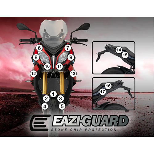 EAZI-GUARD PAINT PROTECTION FILM - BMW S1000XR 2015 - 2018  MATTE