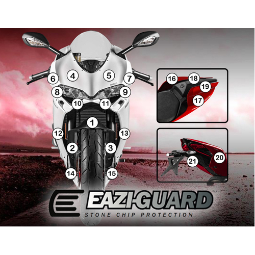 EAZI-GUARD PAINT PROTECTION FILM - DUCATI PANIGALE 1299  MATTE