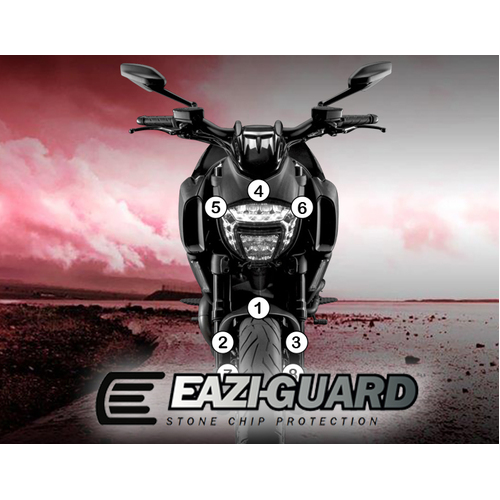EAZI-GUARD PAINT PROTECTION FILM - DUCATI DIAVEL 2011 - 2018  MATTE