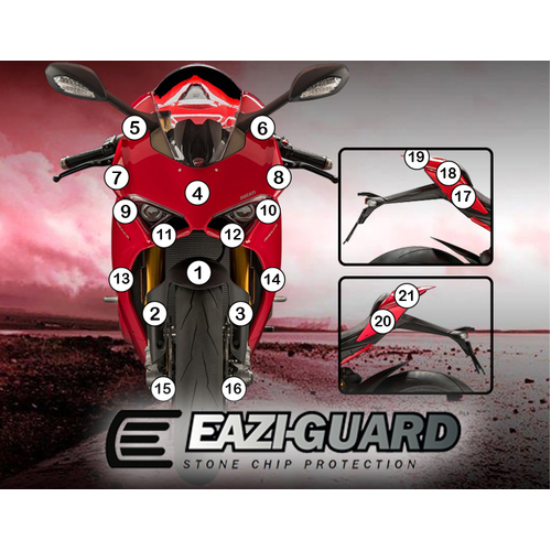 EAZI-GUARD PAINT PROTECTION FILM - DUCATI PANIGALE V4 2018 - 2019  MATTE