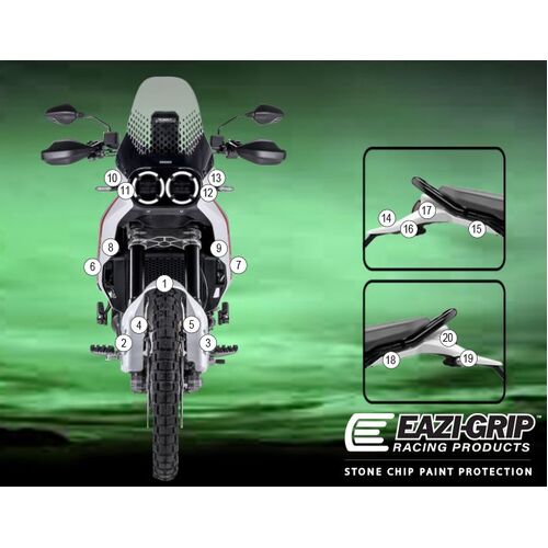 EAZI-GUARD PAINT PROTECTION FILM GLOSS - DUCATI DESERTX '22-