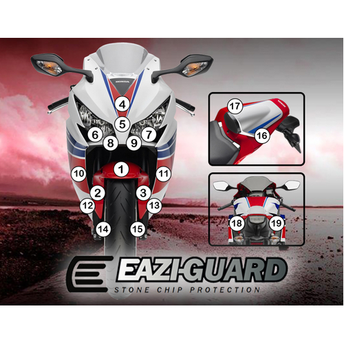 EAZI-GUARD PAINT PROTECTION FILM - HONDA CBR1000RR 2012 - 2016  MATTE