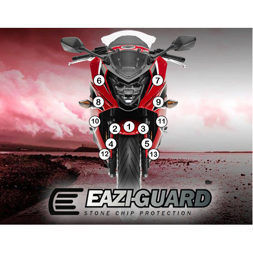 EAZI-GUARD PAINT PROTECTION FILM - HONDA CBR650F 2014 - 2018  MATTE