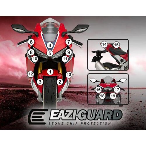 EAZI-GUARD PAINT PROTECTION FILM - HONDA CBR1000RR 2017 - 2019  GLOSS
