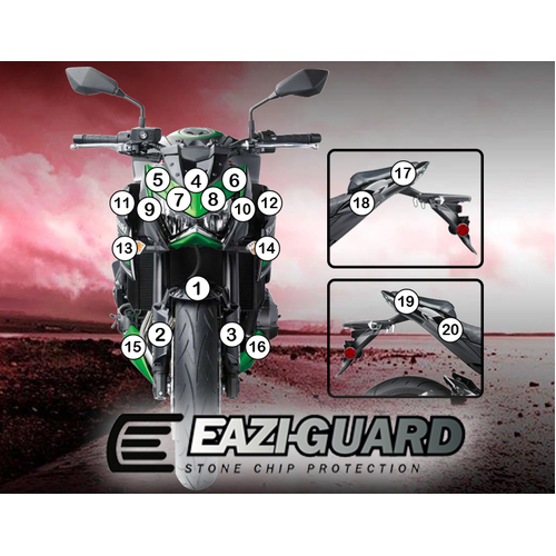 EAZI-GUARD PAINT PROTECTION FILM - KAWASAKI Z800  MATTE