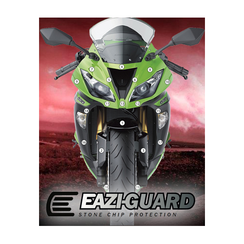 EAZI-GUARD PAINT PROTECTION FILM - KAWASAKI ZX-6R 2013 - 2016  GLOSS