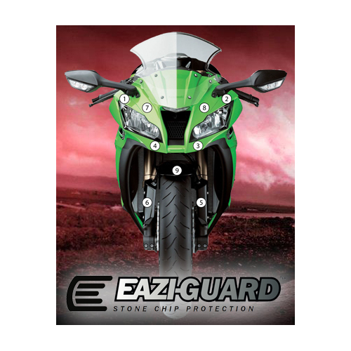 EAZI-GUARD PAINT PROTECTION FILM - KAWASAKI ZX-10R 2011 - 2015  GLOSS