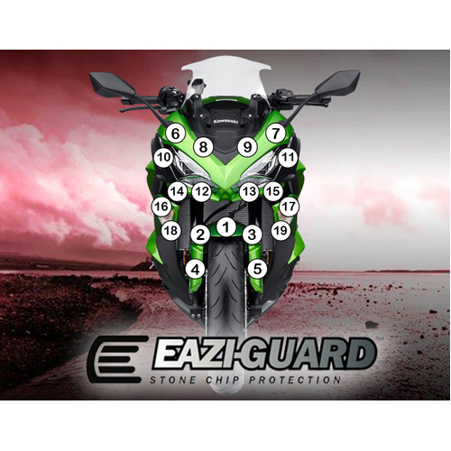 EAZI-GUARD PAINT PROTECTION FILM - KAWASAKI NINJA 1000 2017 - 2019  GLOSS