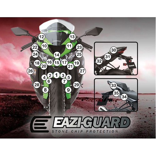 EAZI-GUARD PAINT PROTECTION FILM - KAWASAKI ZX-6R 2019  MATTE