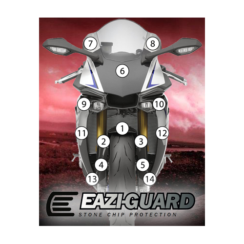 EAZI-GUARD PAINT PROTECTION FILM - YAMAHA YZF-R1M 2015 - 2019  GLOSS